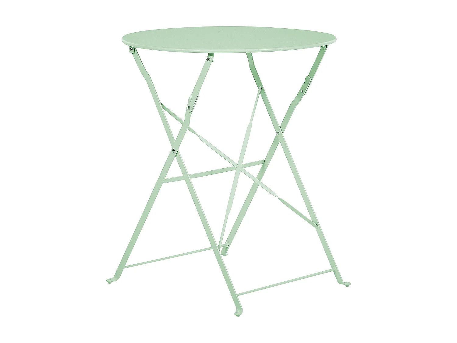 Balkonset Metall mintgrün 3-teilig Tisch rund 2 Stühle klappbar modern Fiori