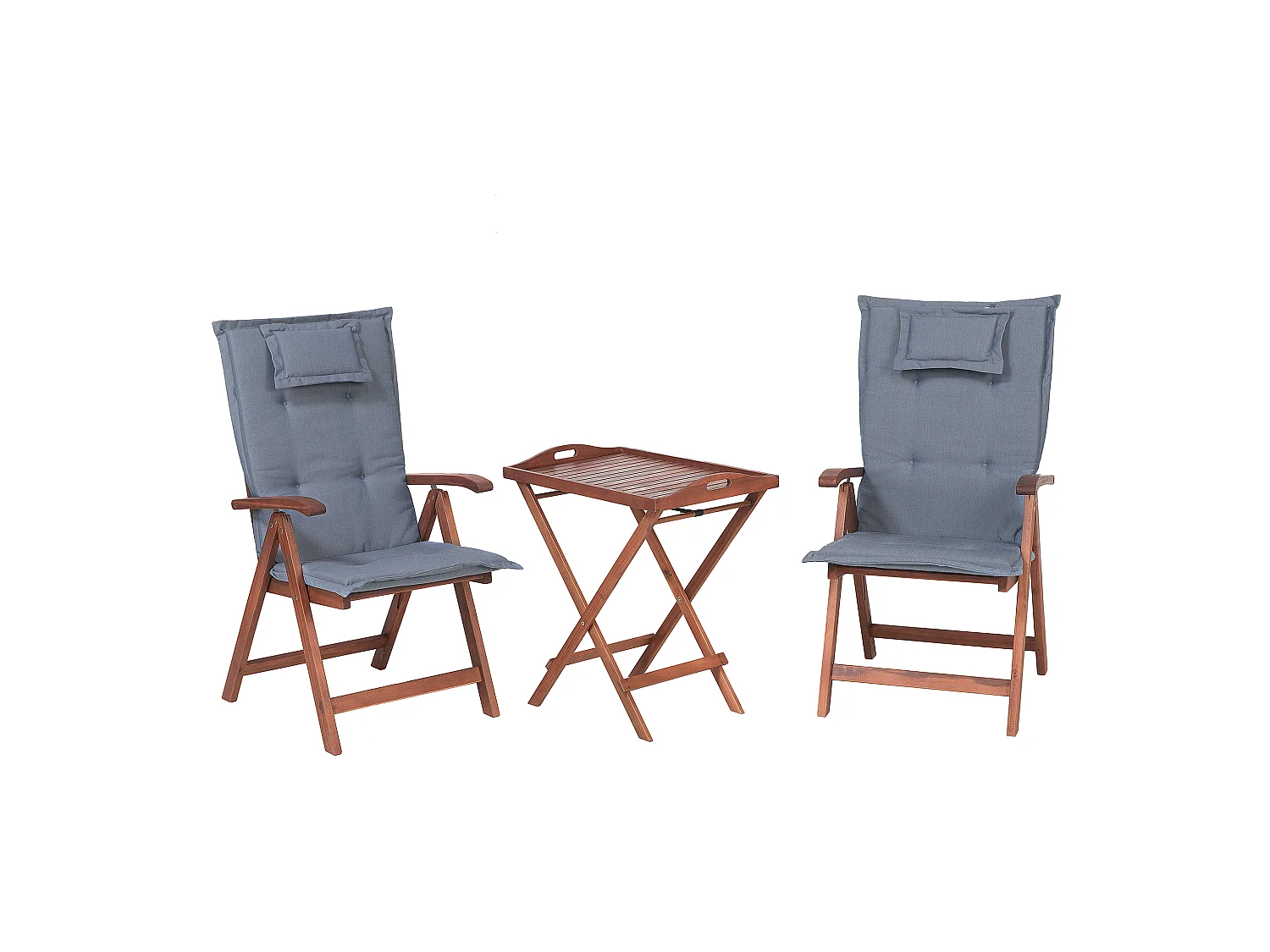Ensemble pour bistro avec coussin Bois Bleu TOSCANA