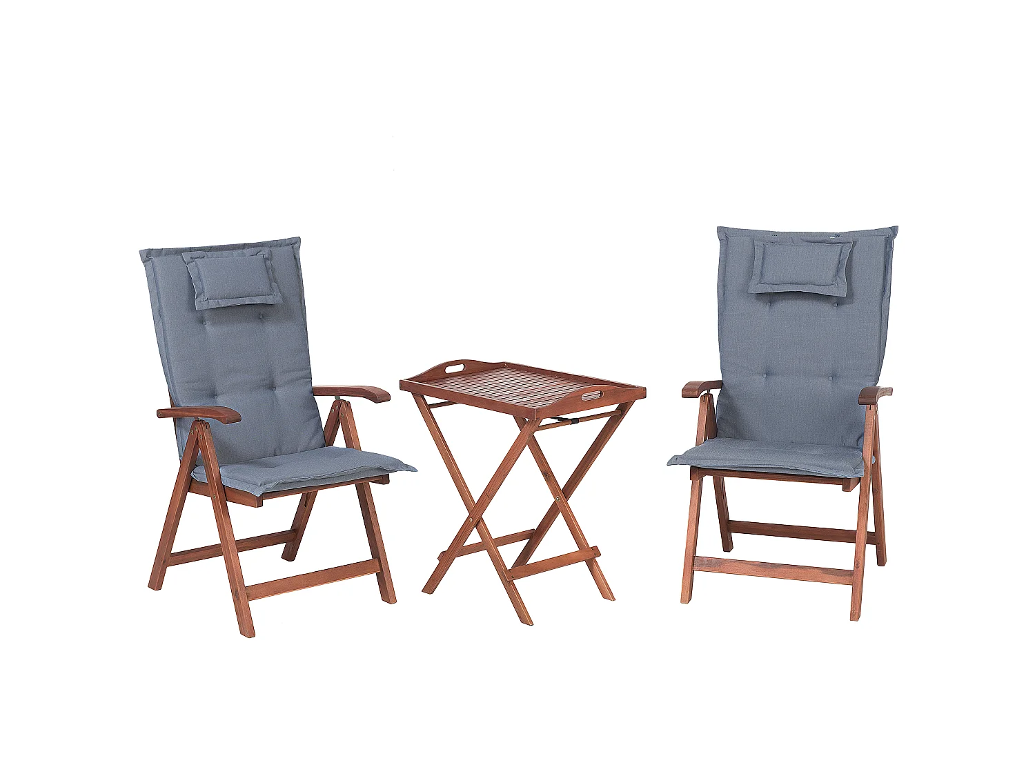 Ensemble pour bistro avec coussin Bois Bleu TOSCANA