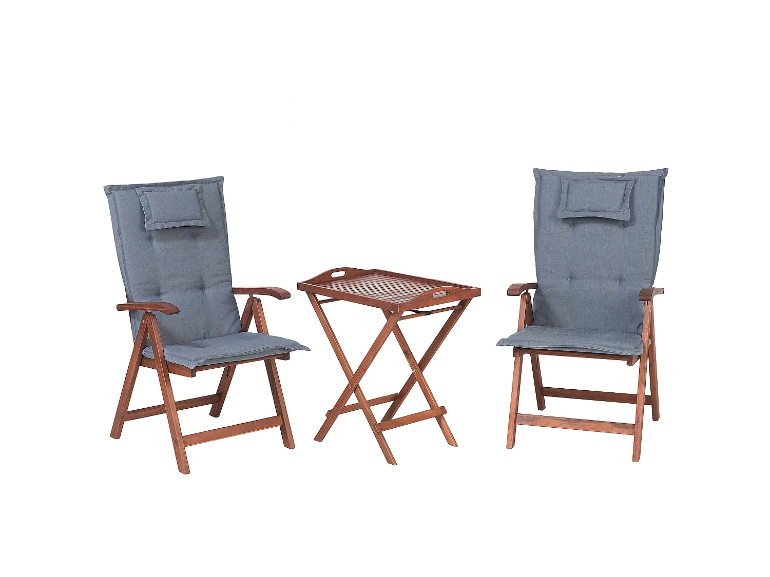 Ensemble pour bistro avec coussin Bois Bleu TOSCANA