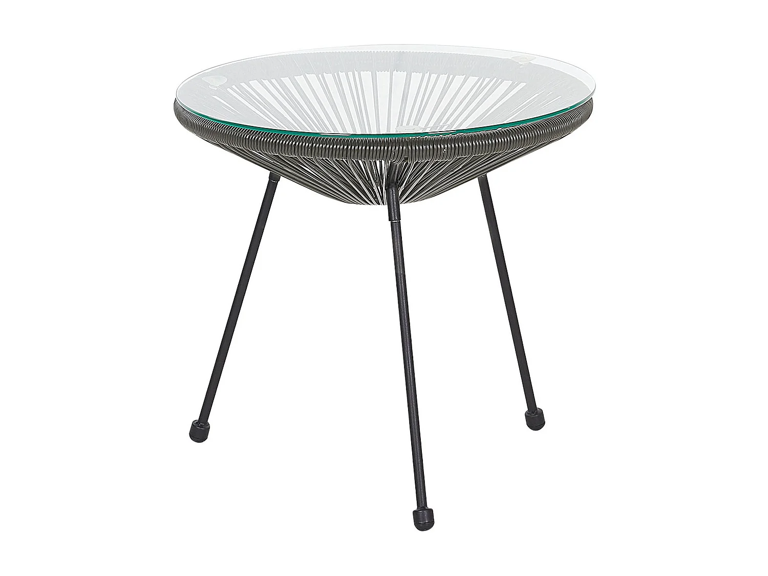 Ensemble bistrot ACAPULCO II Polyrotin Gris foncé