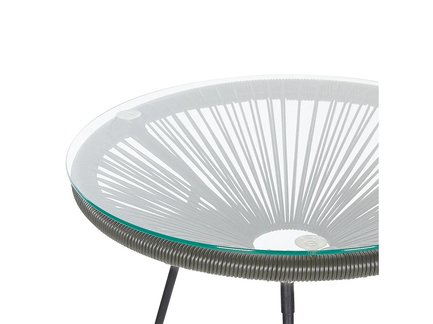 Ensemble bistrot ACAPULCO II Polyrotin Gris foncé