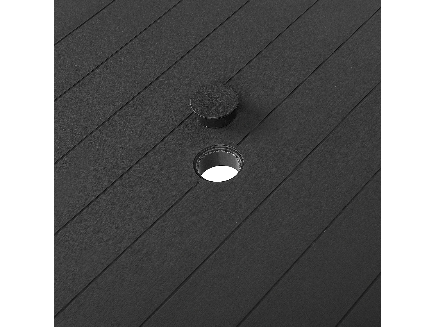 Conjunto de refeições de jardim 4 lugares FOSSANO Cinzento grafite