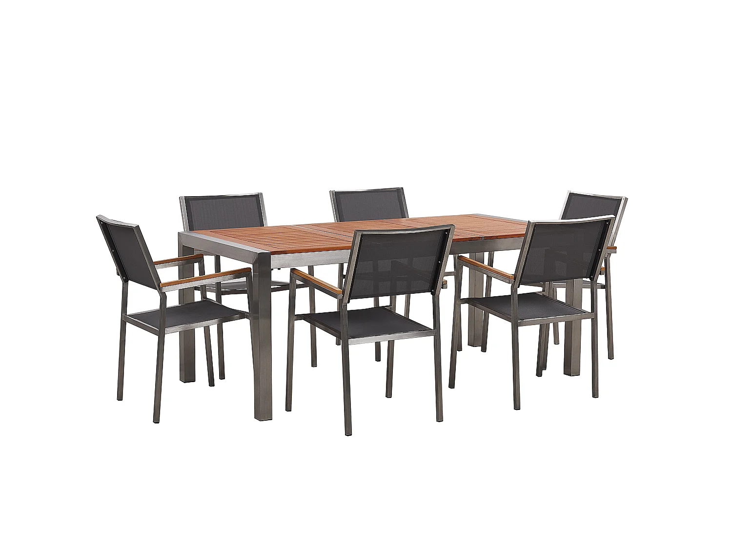 Zestaw ogrodowy dla 6 osób GROSSETO Drewno eukaliptusowe Brązowy/ szary