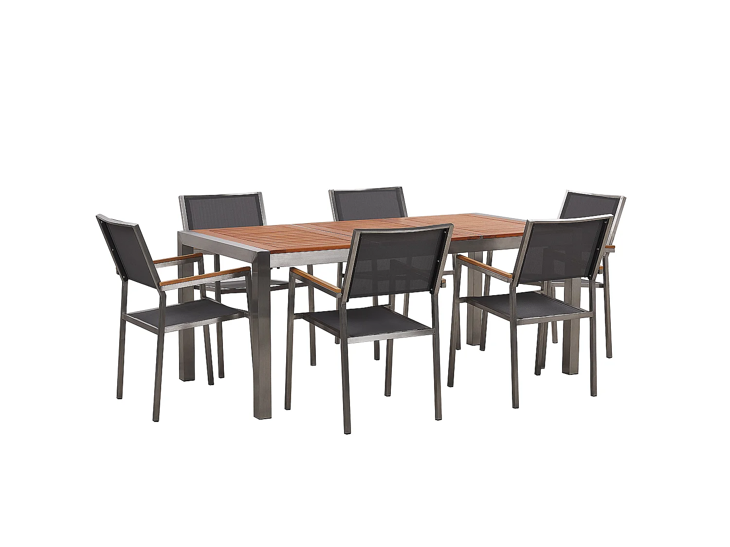 Zestaw ogrodowy dla 6 osób GROSSETO Drewno eukaliptusowe Brązowy/ szary