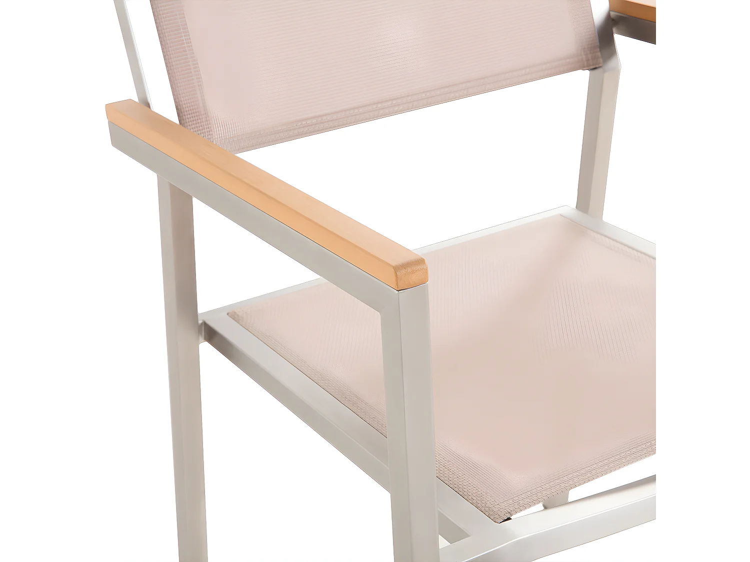 Modernes Gartenmöbel Set Tisch mit 3 Platten grau 6 Stühle in Beige Grosseto