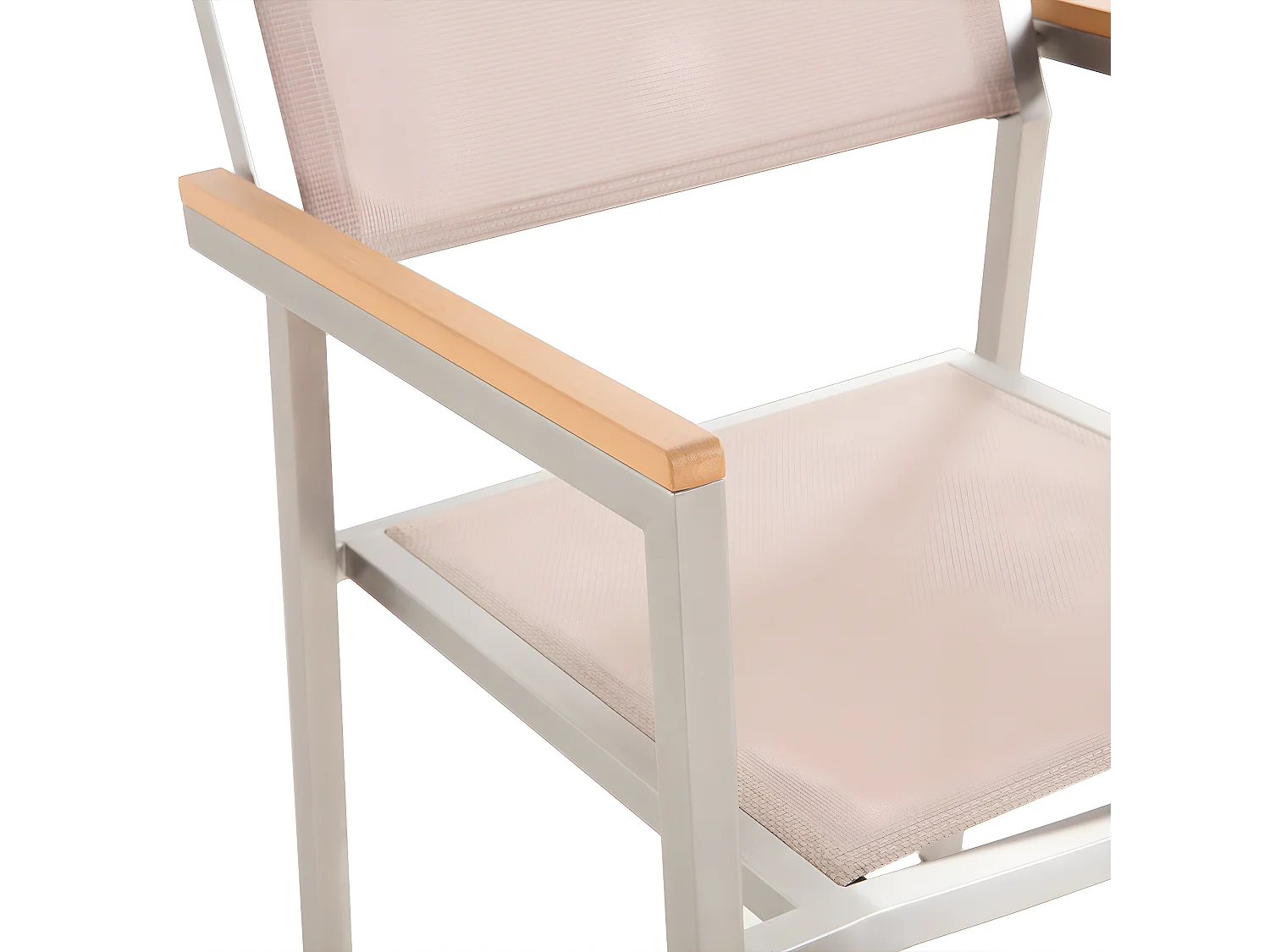 Set da pranzo da giardino 6 posti GROSSETO Piastra tripla Basalto fiammato Nero/ Beige