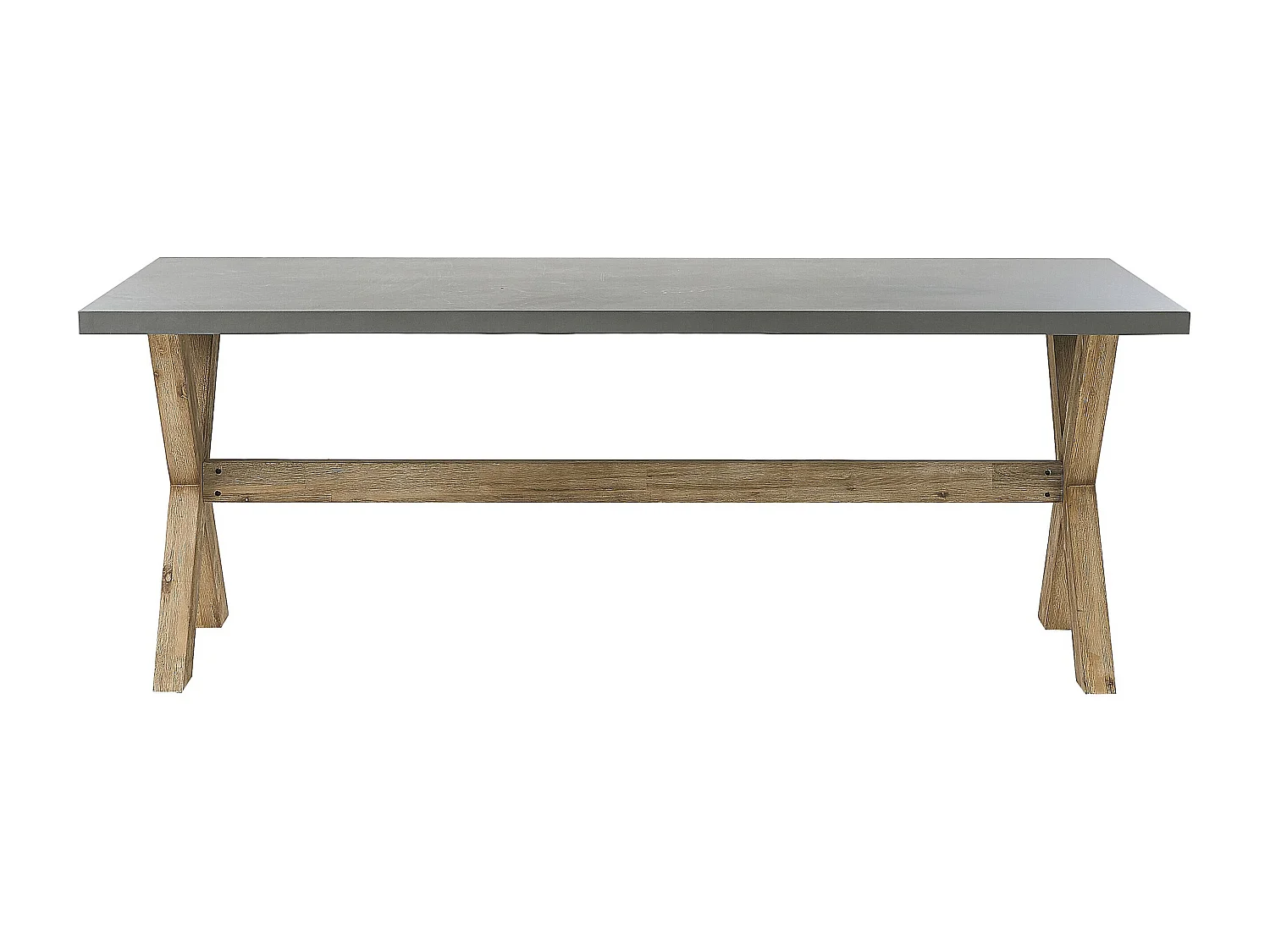 Conjunto de comedor exterior con taburetes 8 plazas OLBIA Cemento Gris