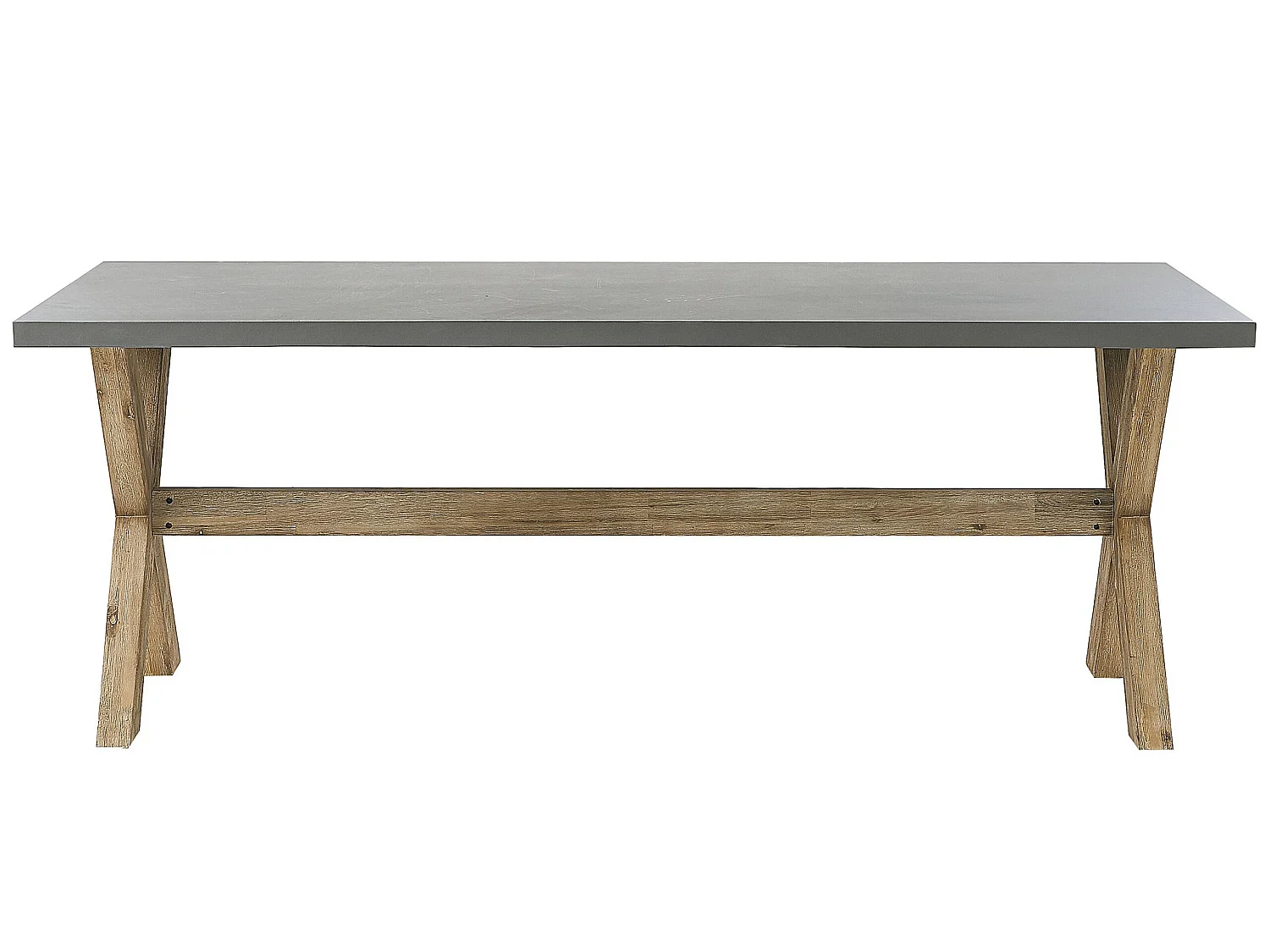 Gartenmöbel Set mit Hockern 8-Sitzer OLBIA Beton Grau