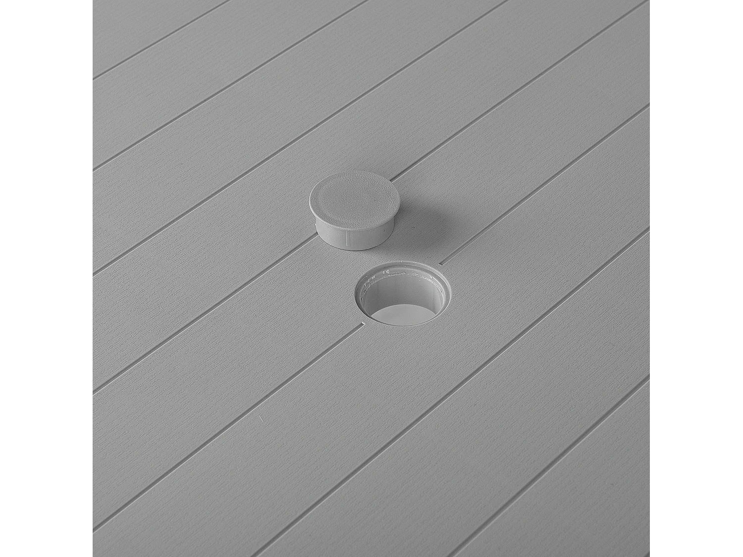 Salle à manger de jardin 6 places FOSSANO Gris clair