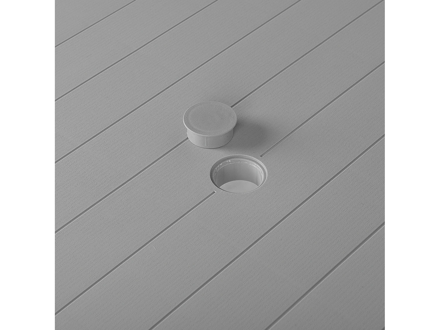 Conjunto de comedor exterior 6 plazas FOSSANO Gris claro