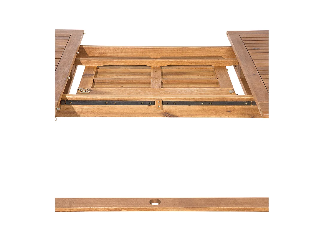 Salle à manger de jardin 8 places MAUI avec coussins Acacia Gris