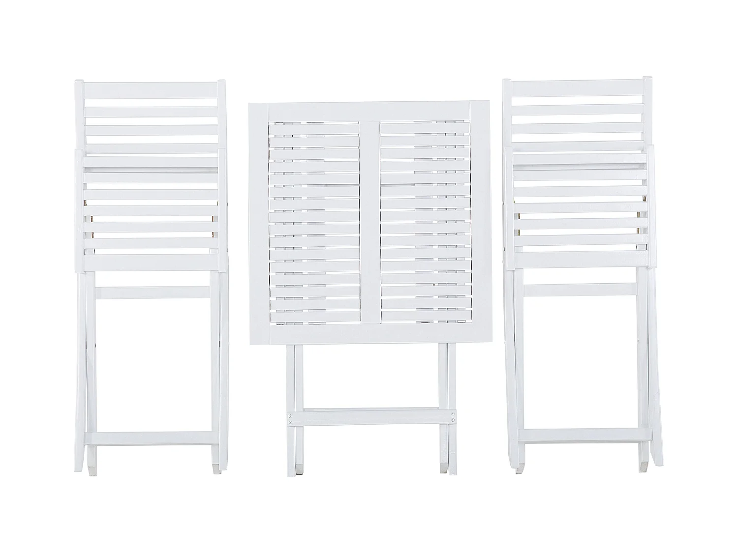 Bistroset met kussens Inklapbaar FIJI Hout Wit