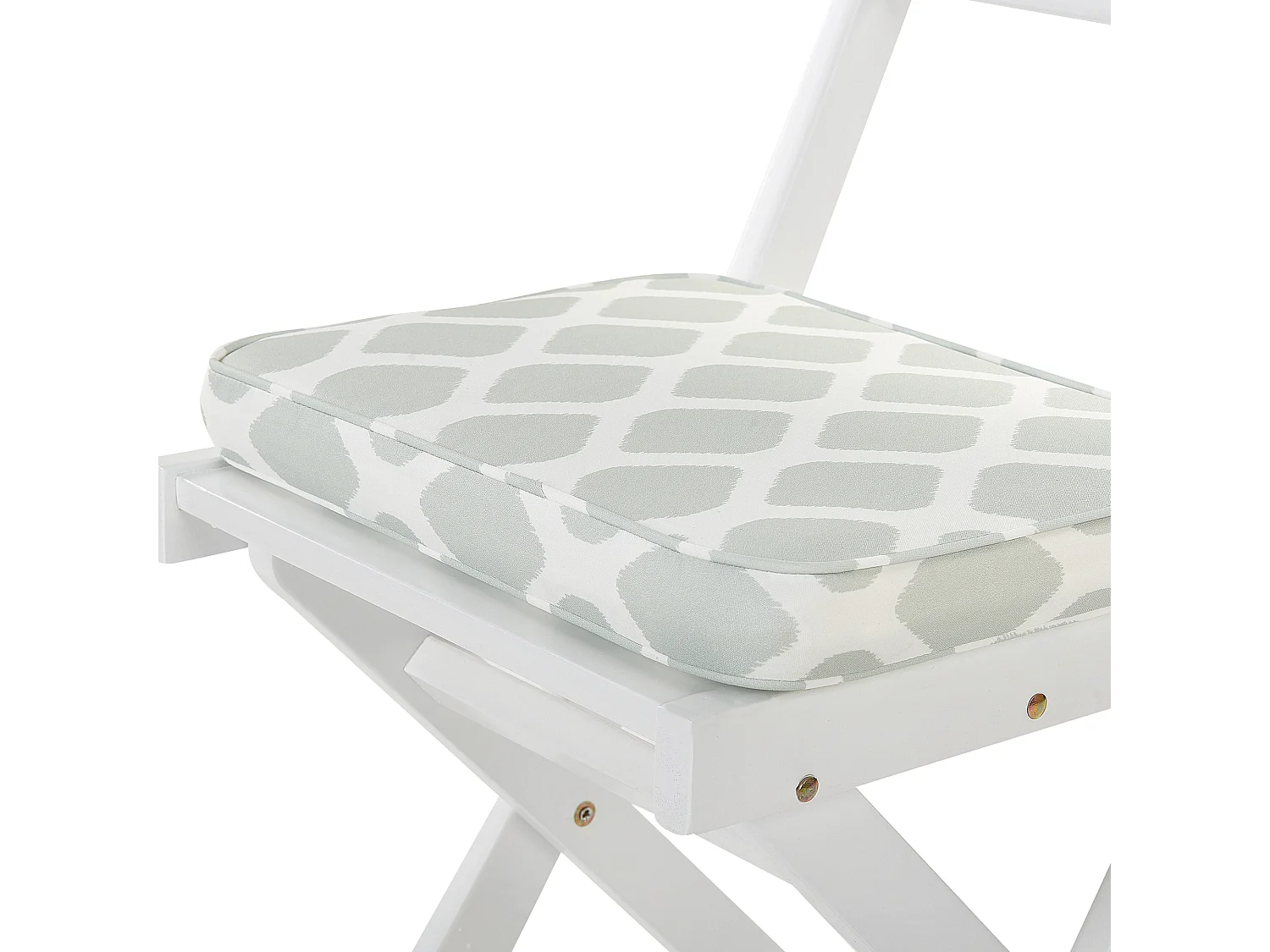 Ensemble bistrot avec coussins Pliant FIJI Acacia Blanc