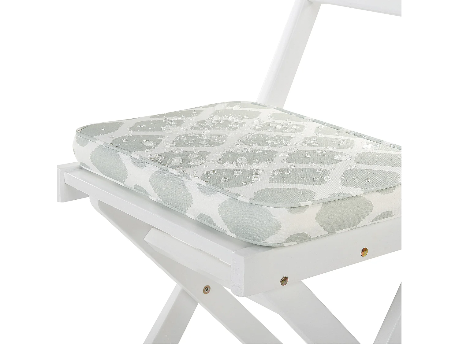 Ensemble bistrot avec coussins Pliant FIJI Acacia Blanc