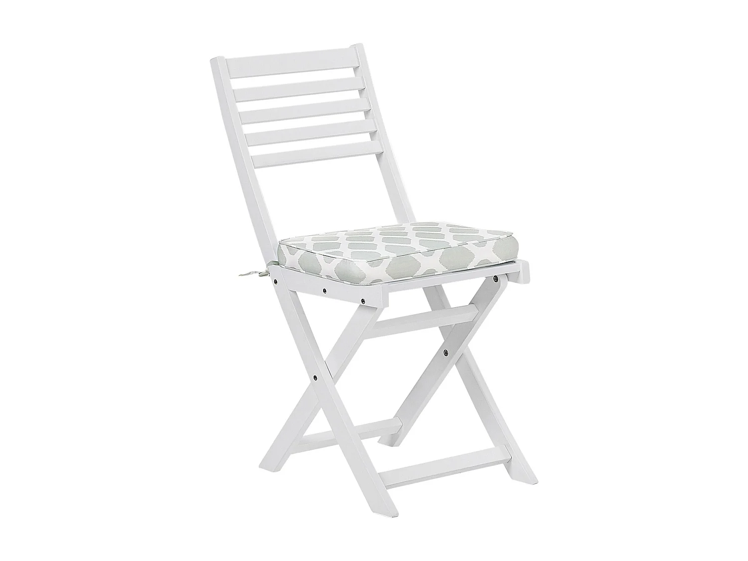 Ensemble bistrot avec coussins Pliant FIJI Acacia Blanc