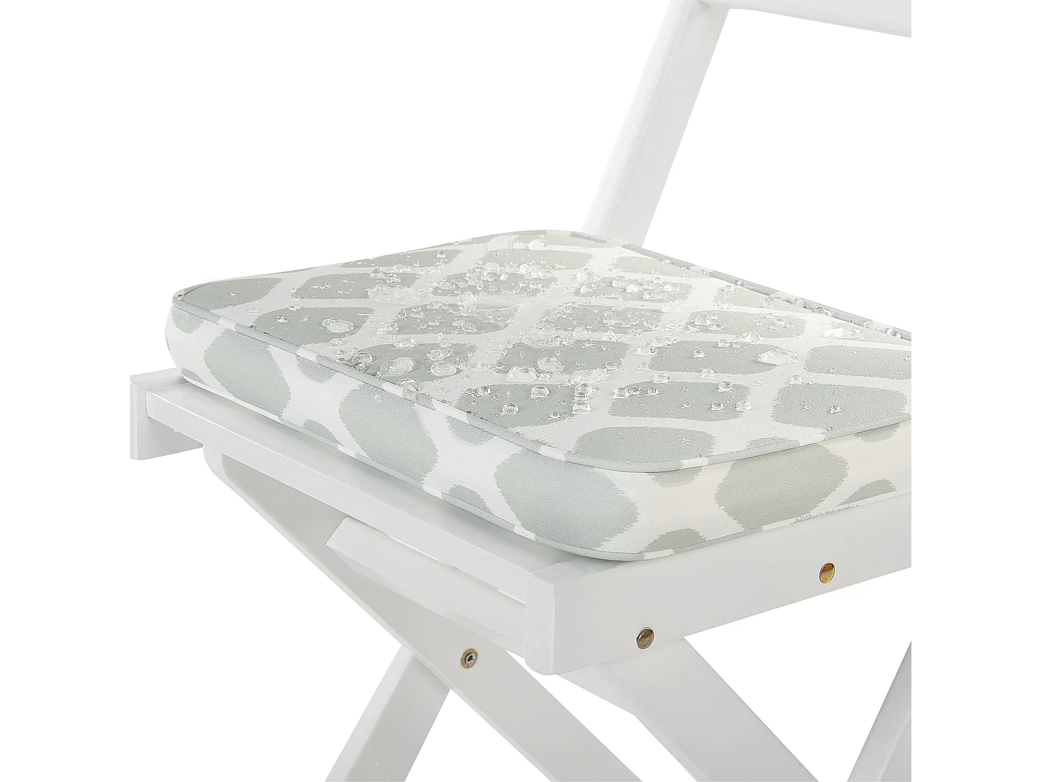 Ensemble bistrot avec coussins Pliant FIJI Acacia Blanc