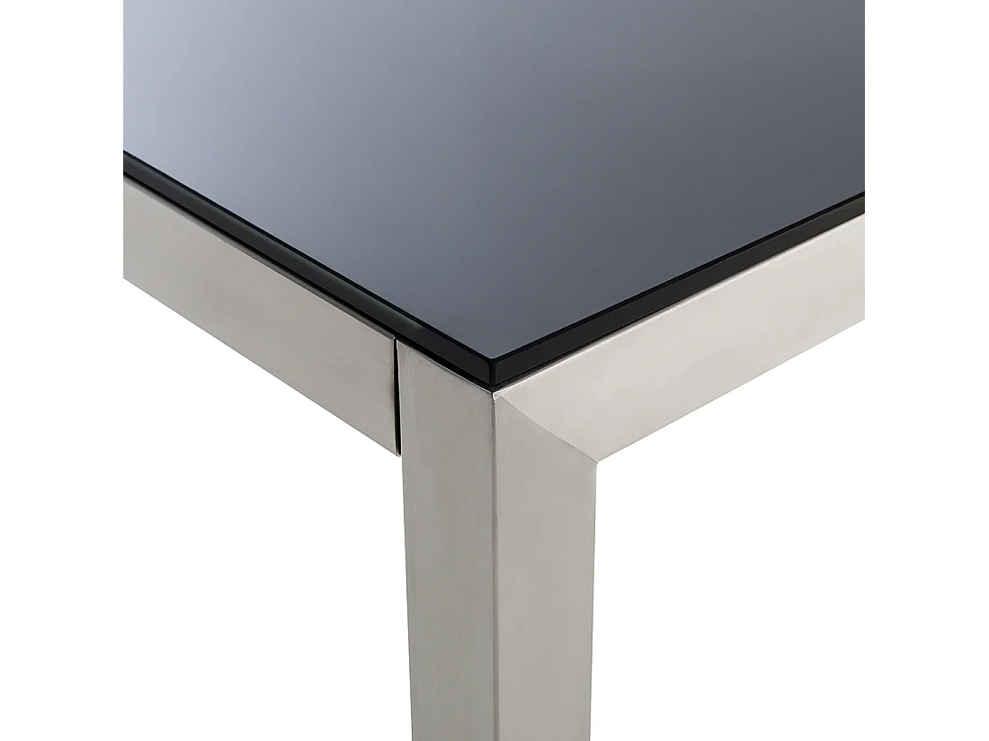 Tuinset 6-zitter GROSSETO Veiligheidsglas Zwart/beige