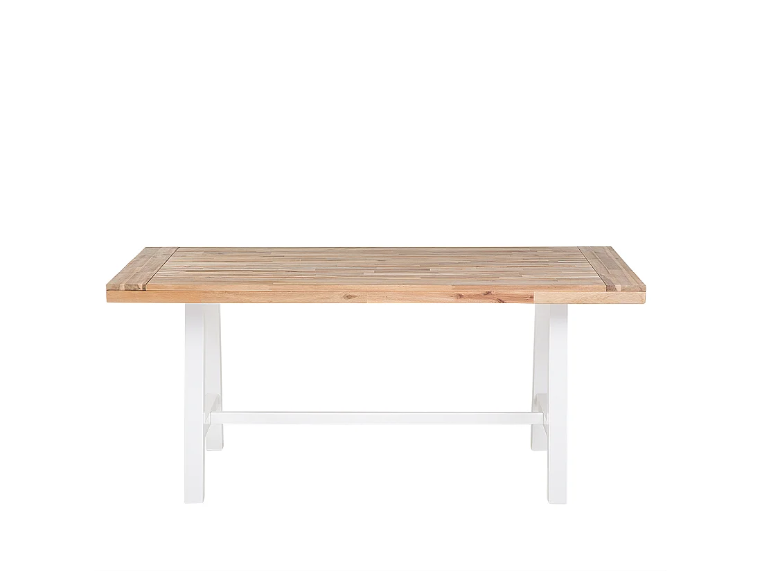 Zestaw ogrodowy dla 6 osób SCANIA Drewno akacjowe Biały