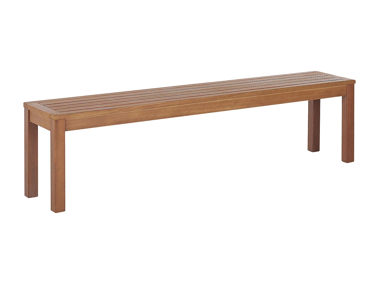 Gartenmöbel Set Eukalyptusholz hellbraun Esstisch 190 x 105 cm mit 2 Bänken Monsano