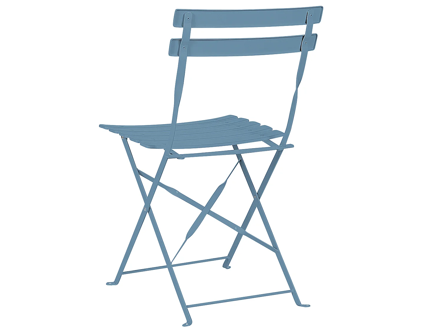 Salon de jardin bistrot table et 2 chaises en acier bleu azur FIORI