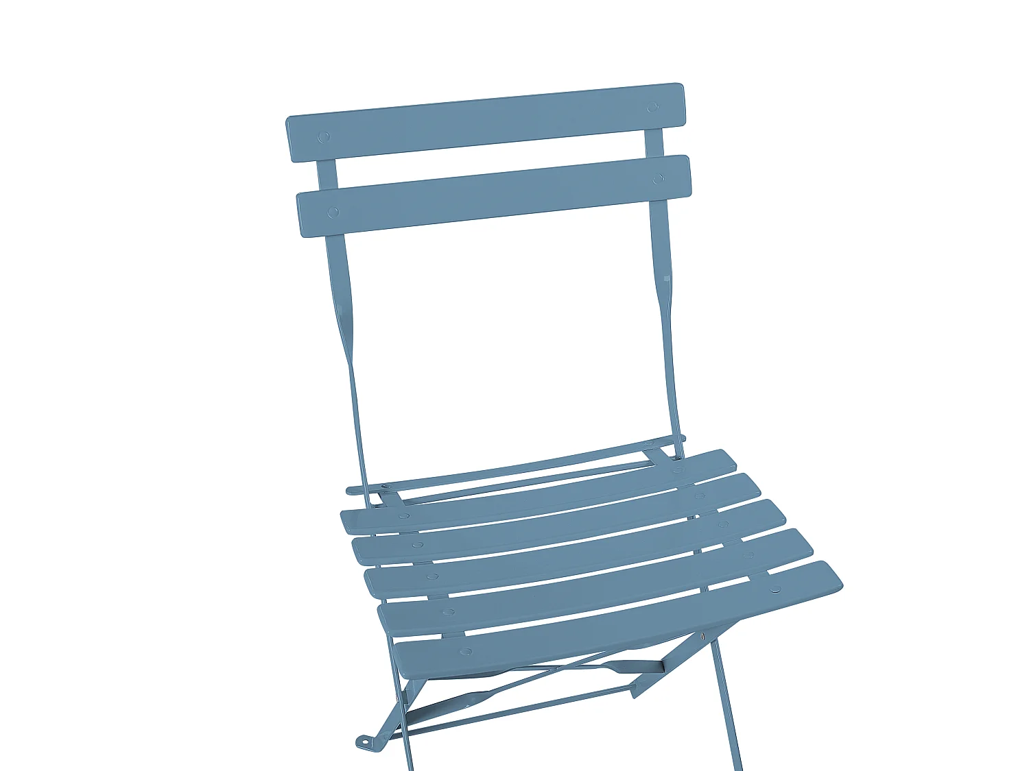 Salon de jardin bistrot table et 2 chaises en acier bleu azur FIORI