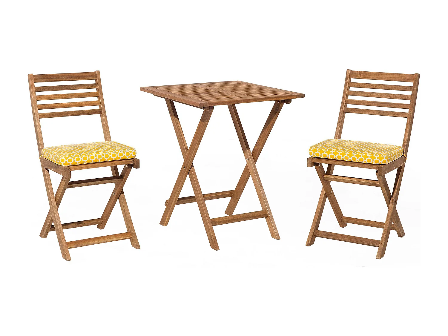 Ensemble pour bistro avec coussins FIJI Acacia Jaune