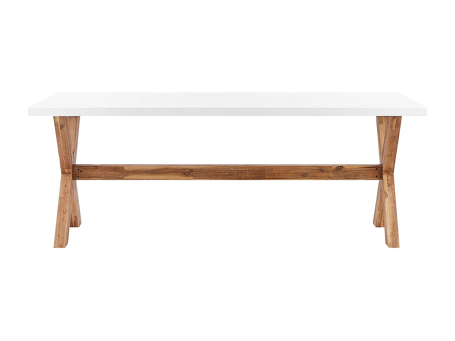 Salle à manger de jardin 6 places OLBIA avec coussins Béton Beige