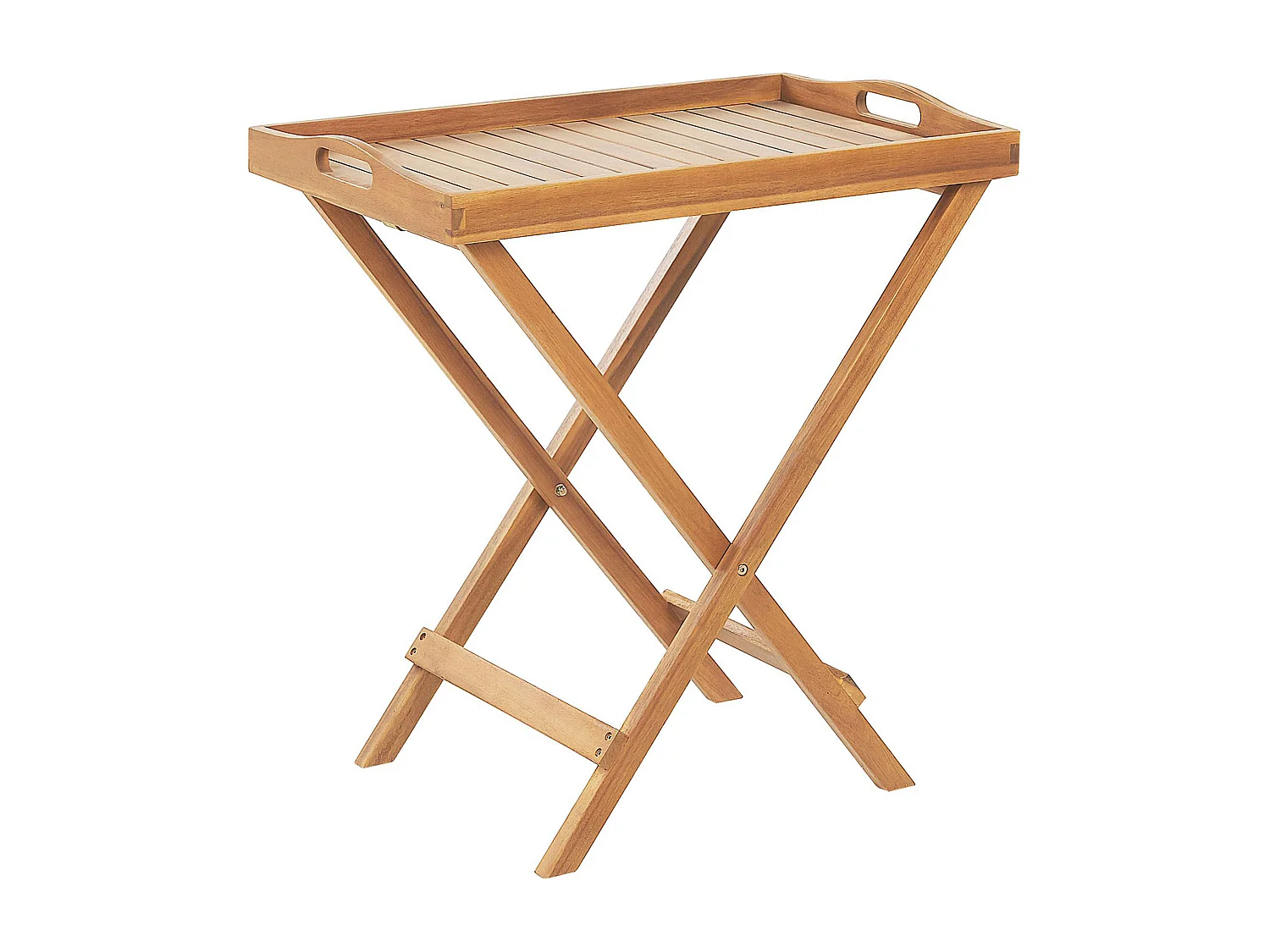 Balkonset hellbraun Akazienholz Verstellbar 2er Set Rustikal Java