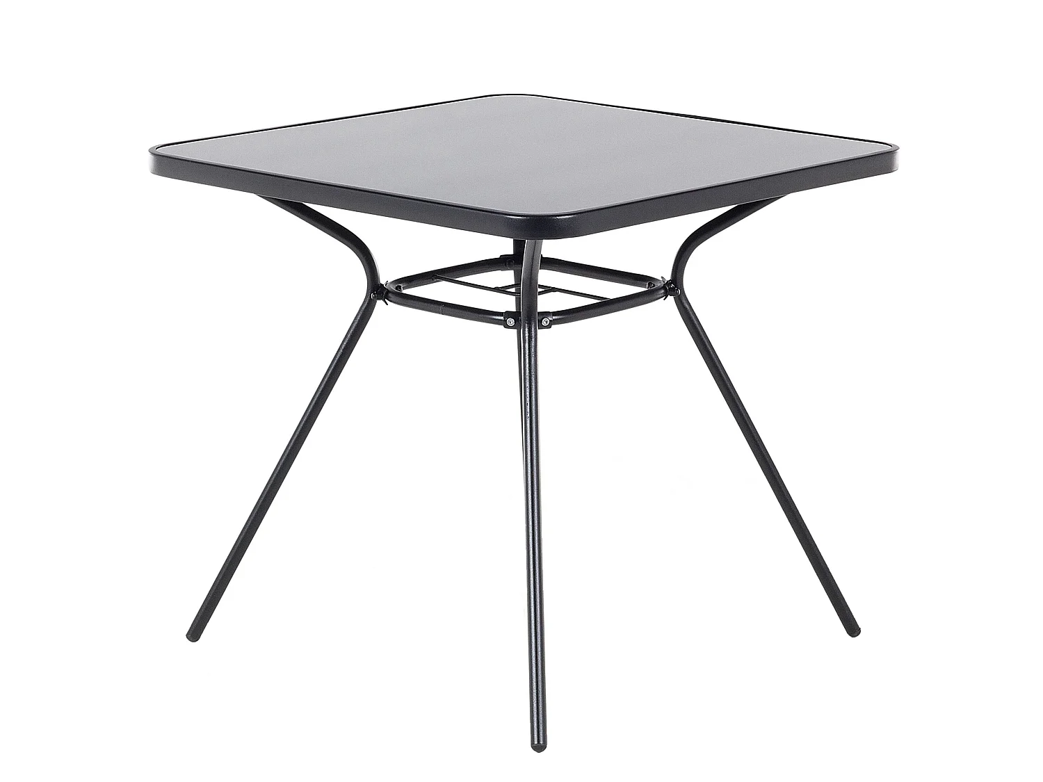 Gartenmöbel Set 4-Sitzer LIVO Metall Schwarz