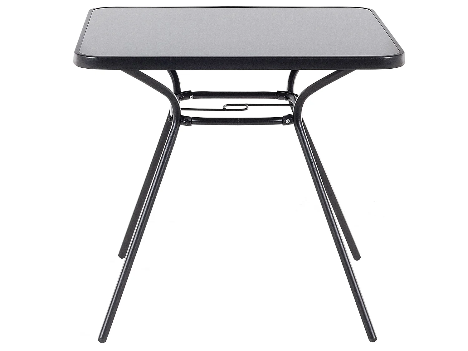 Gartenmöbel Set 4-Sitzer LIVO Metall Schwarz