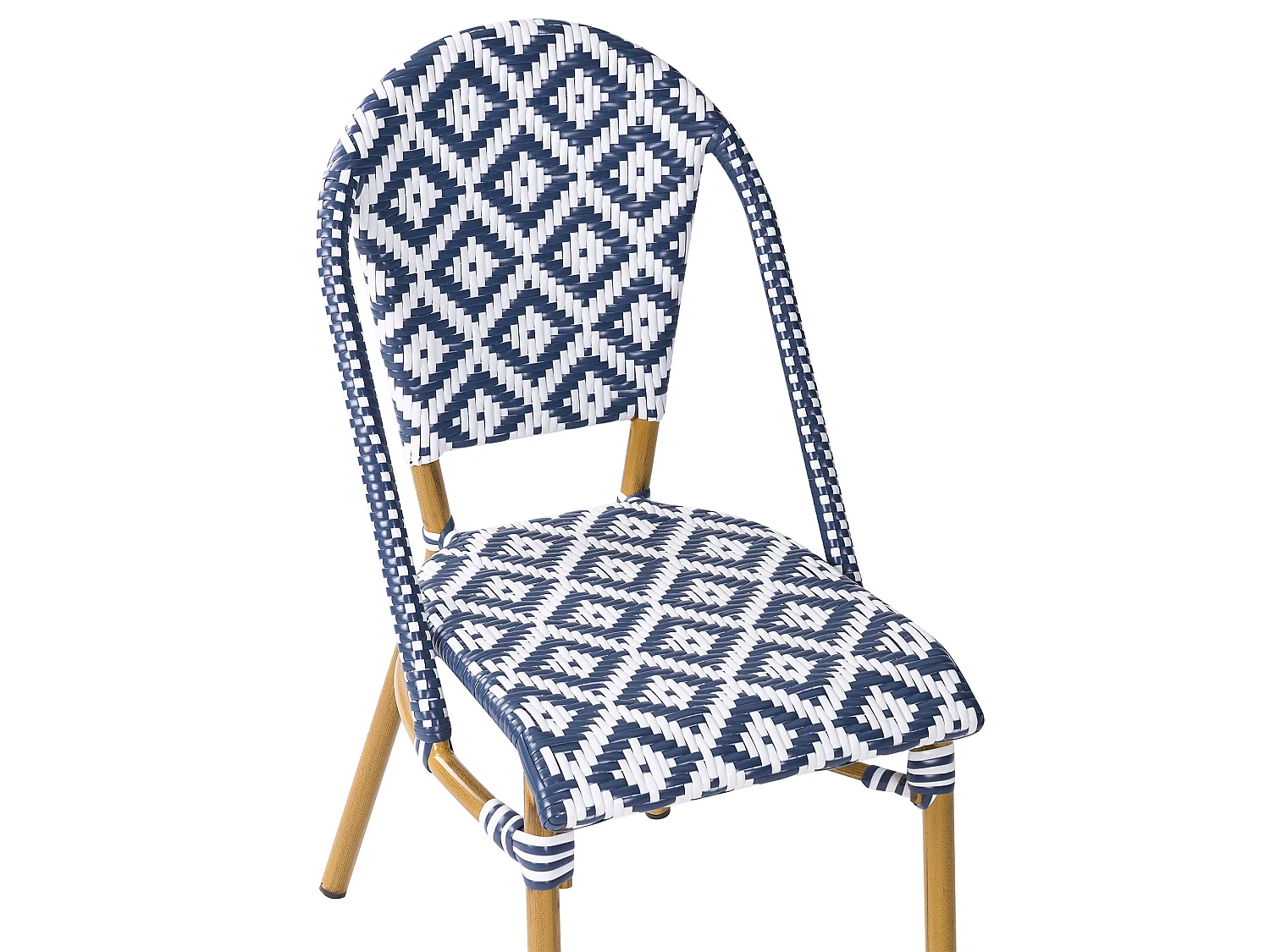 Salle à manger de jardin 4 places RIFREDDO Polyrotin Bleu