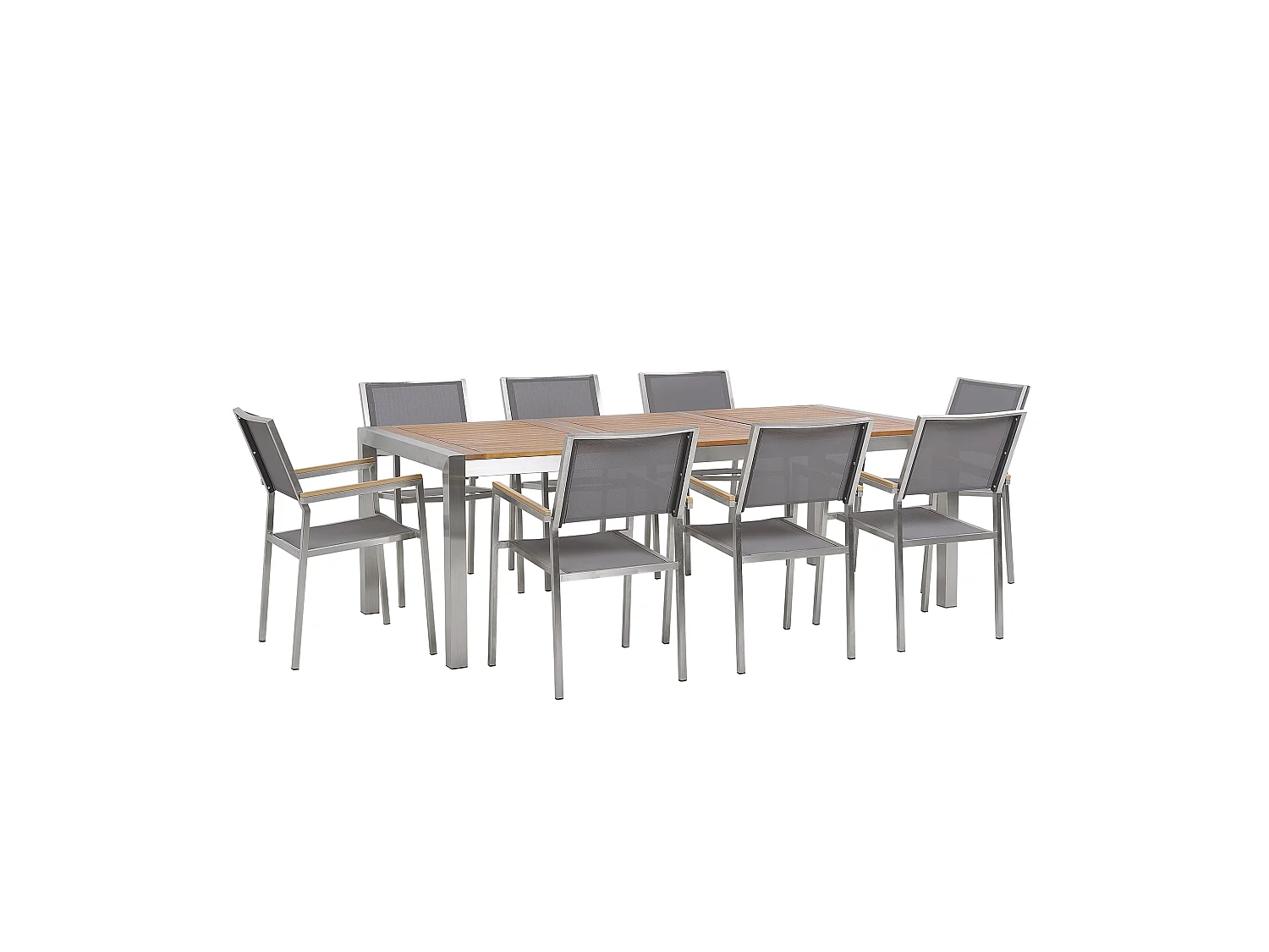 Gartenmöbel Set 8-Sitzer GROSSETO Eukalyptusholz Braun / Grau
