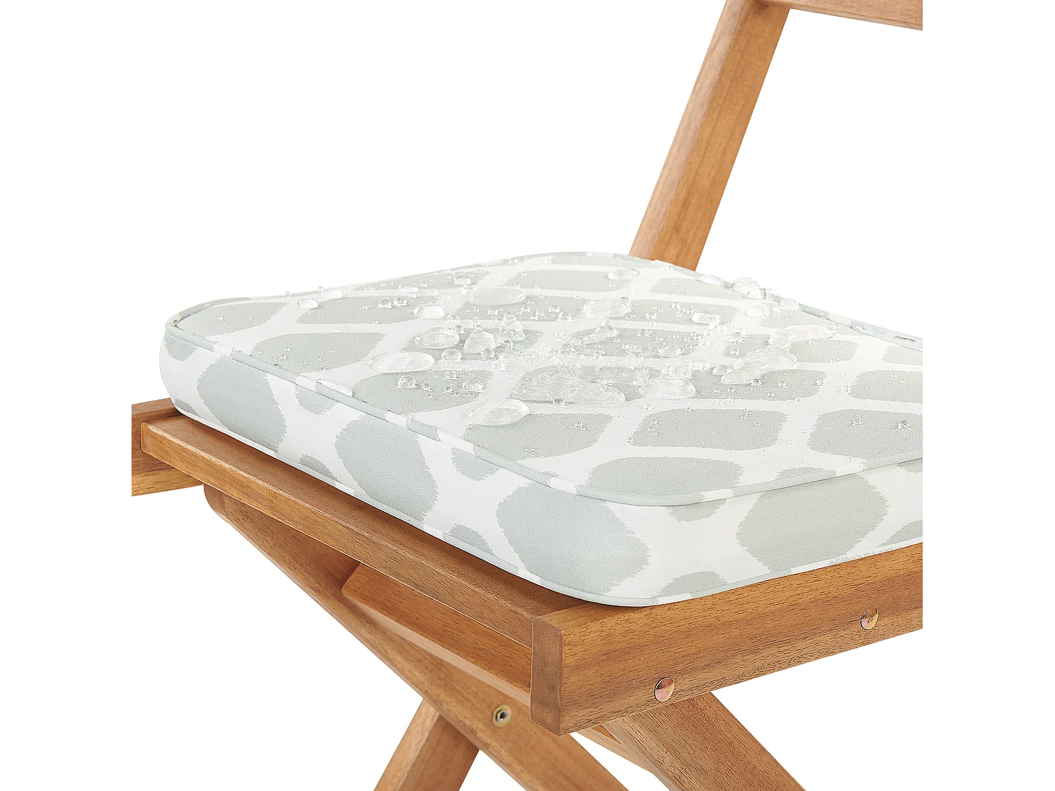 Ensemble bistrot avec coussins Pliant FIJI Acacia Vert menthe