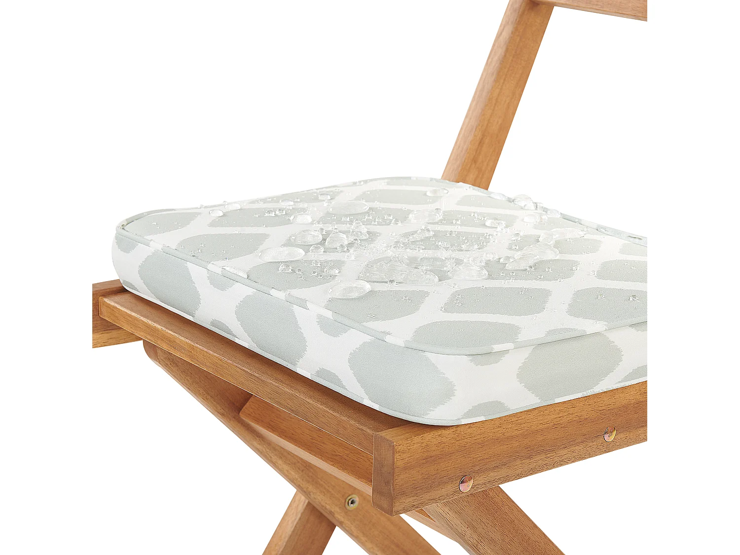 Ensemble bistrot avec coussins Pliant FIJI Acacia Vert menthe