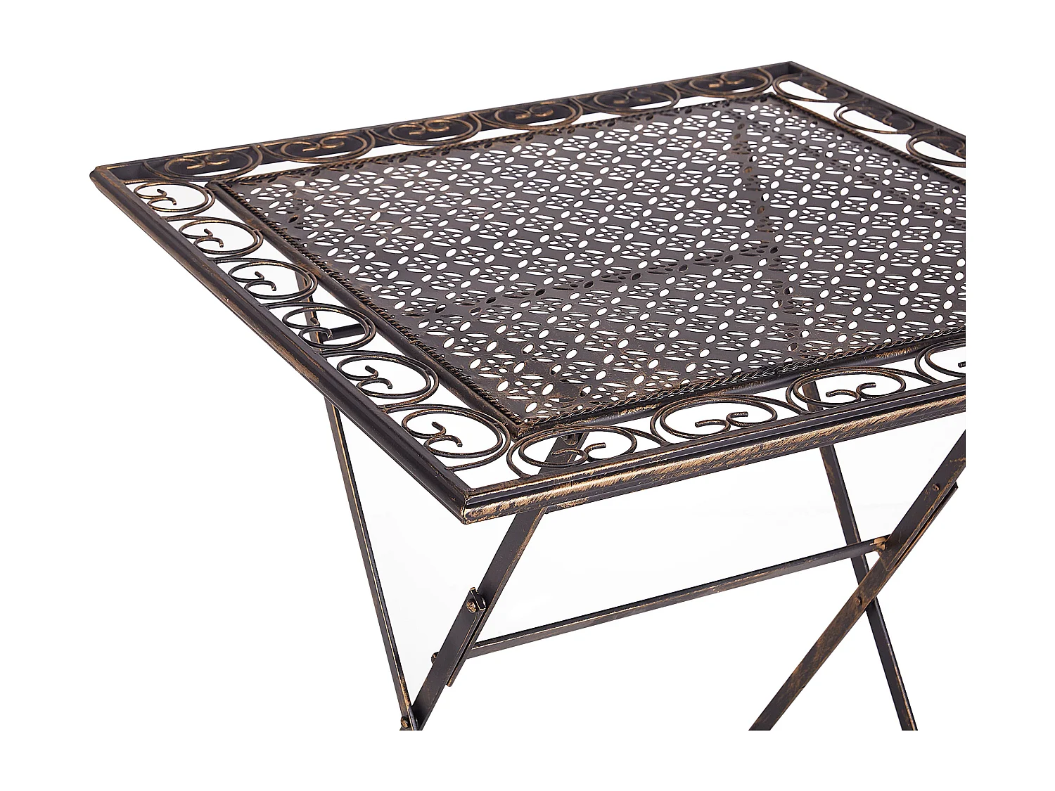 Zestaw mebli balkonowych Składane BORMIO Metal Czarny