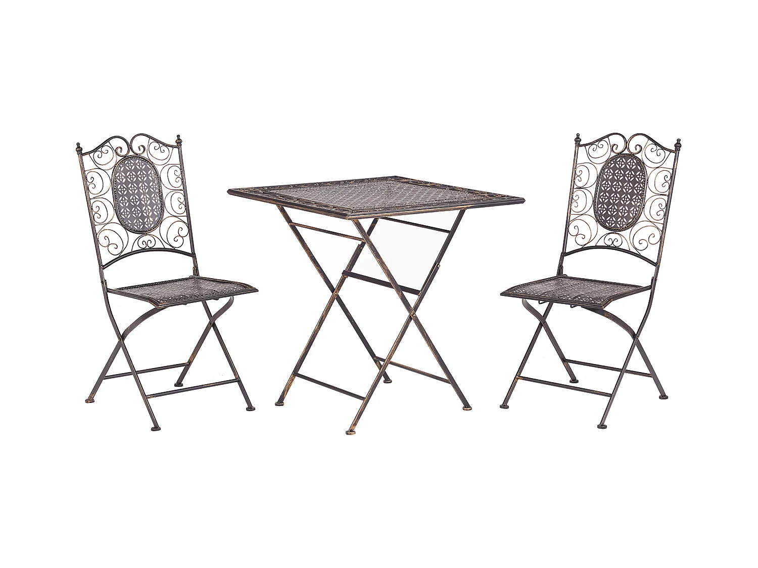 Set bistrot Pieghevole BORMIO Metallo Nero