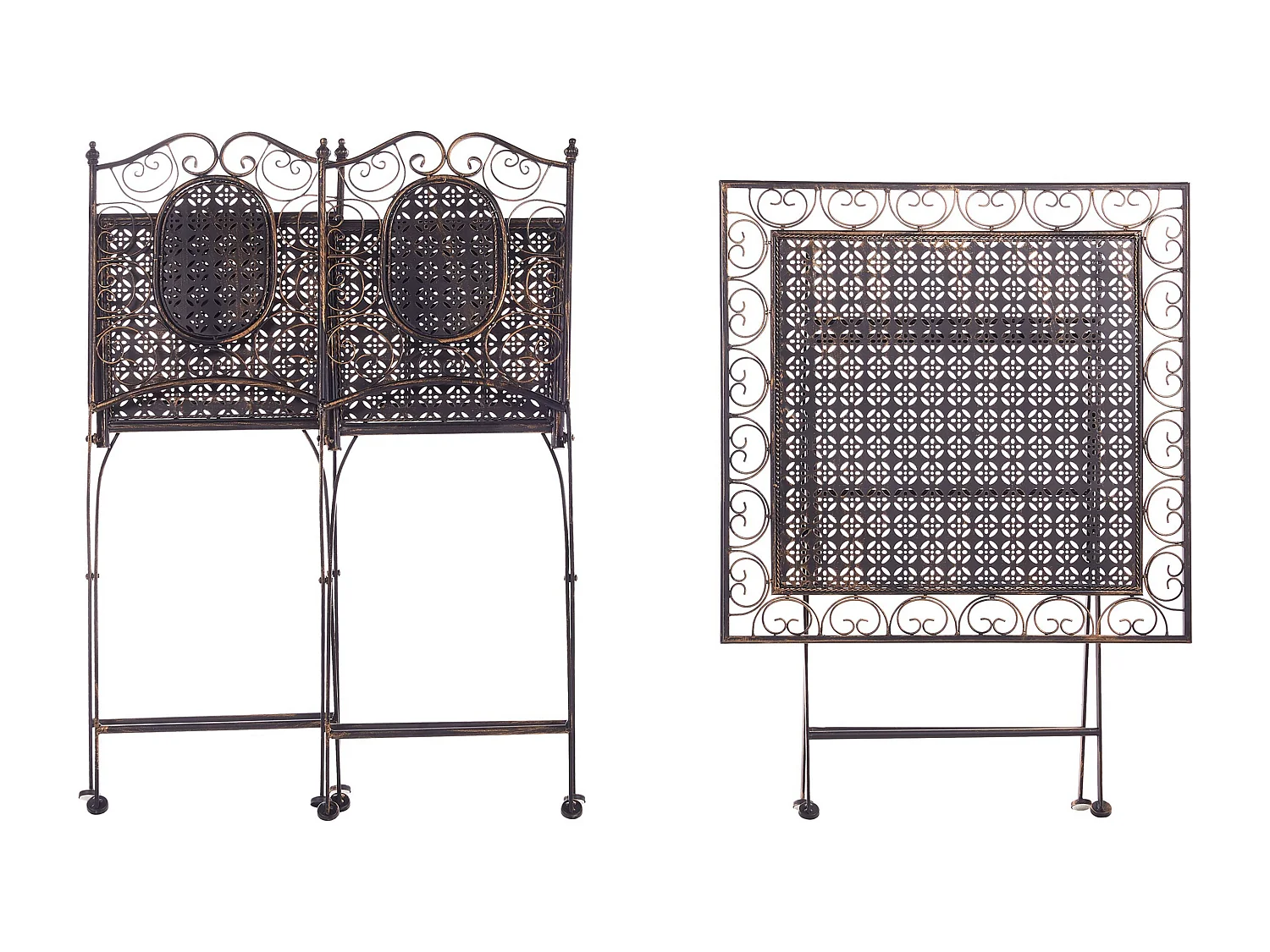 Bistroset Inklapbaar BORMIO Metaal Zwart