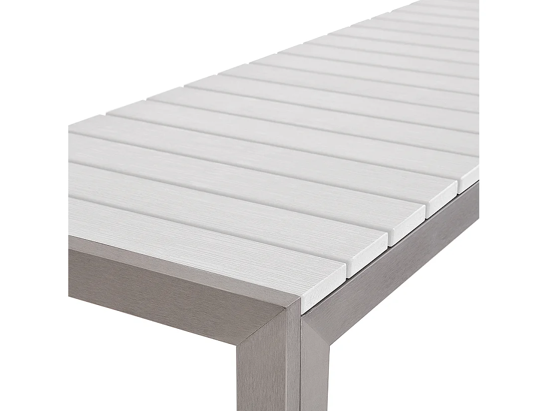 Salle à manger de jardin 6 places NARDO Blanc