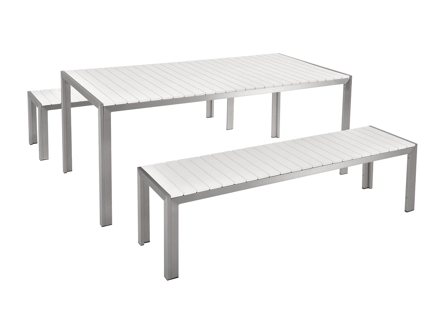 Conjunto de comedor exterior 6 plazas NARDO Blanco
