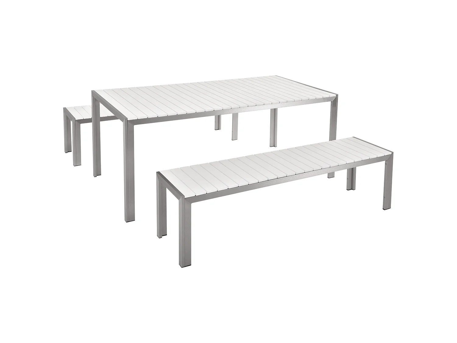 Gartenmöbel Set 6-Sitzer NARDO Weiss