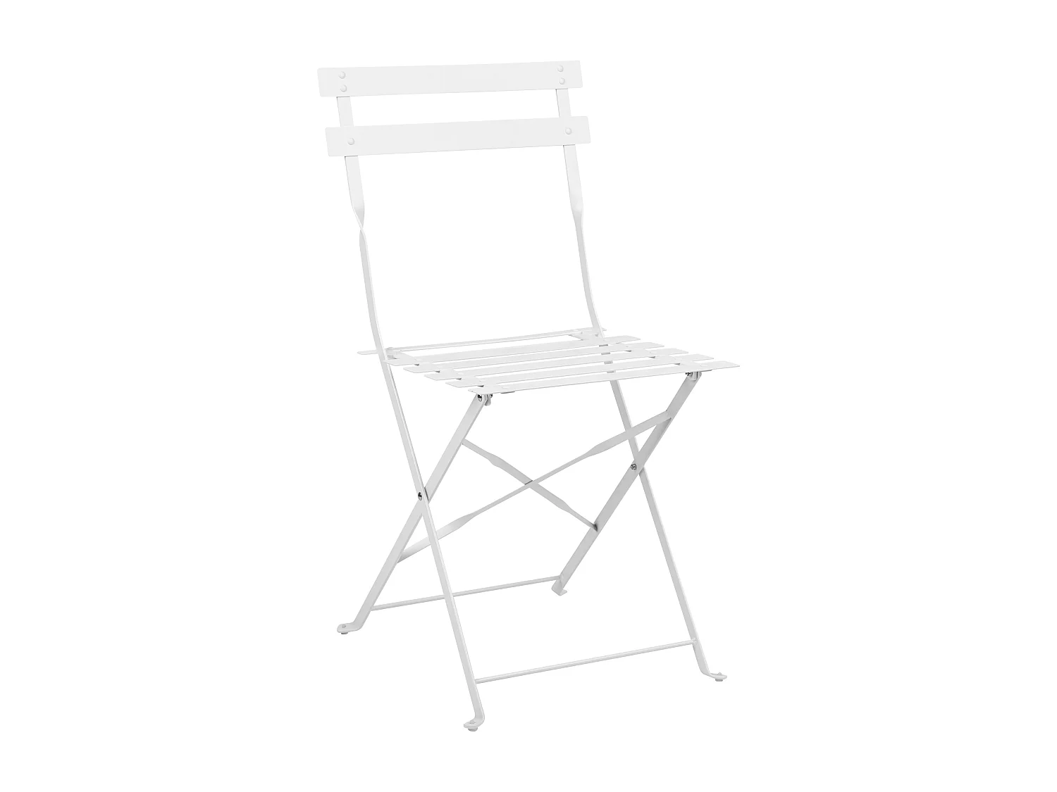 Ensemble pour bistro Pliant FIORI Métal Blanc