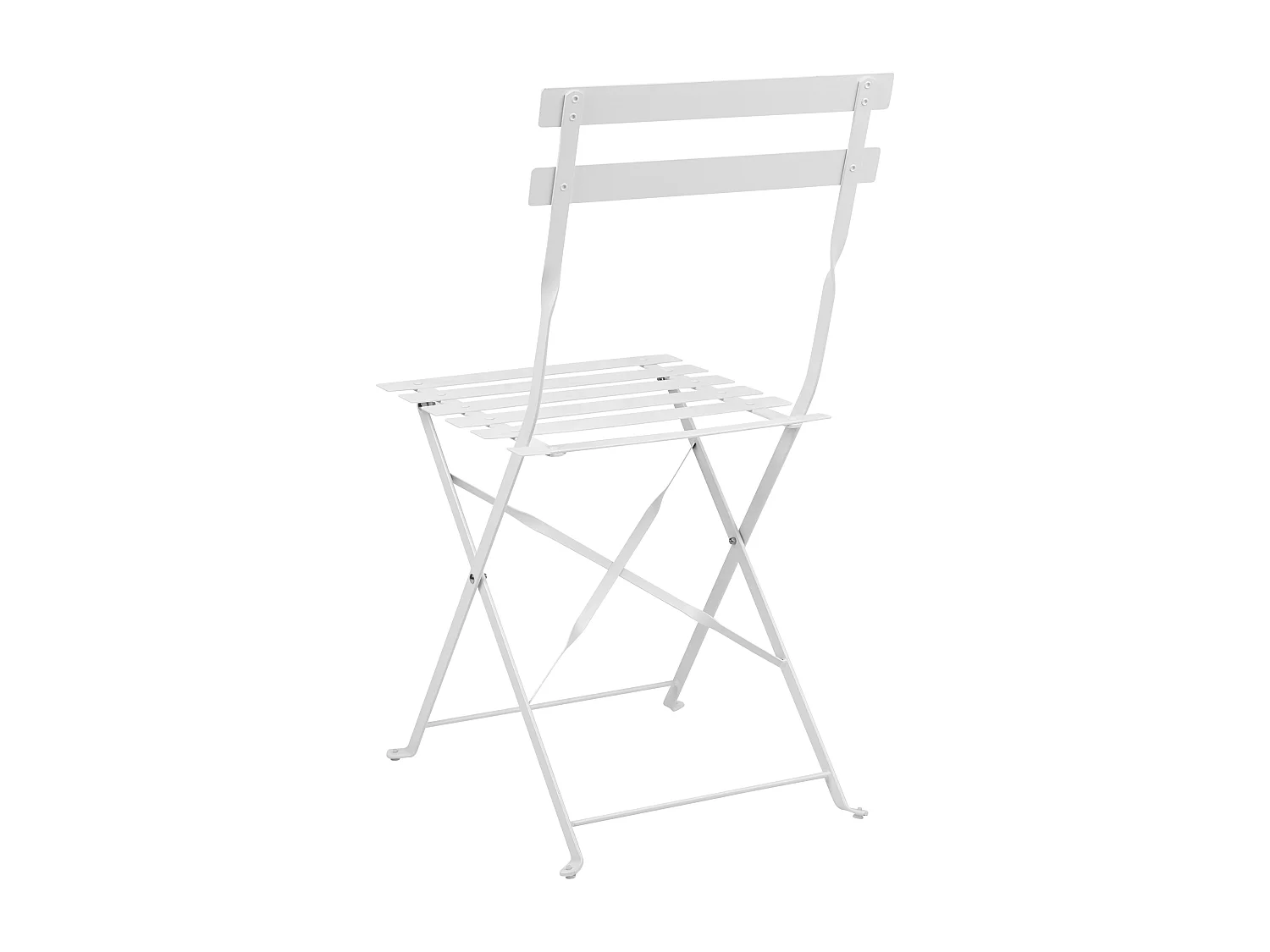 Ensemble pour bistro Pliant FIORI Métal Blanc