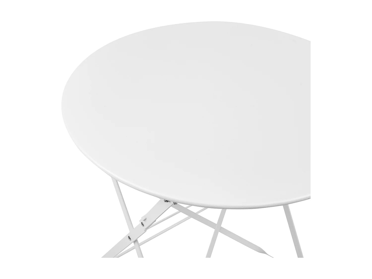 Ensemble pour bistro Pliant FIORI Métal Blanc