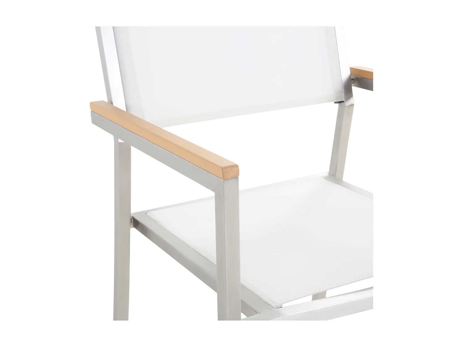 Set da pranzo da giardino 6 posti GROSSETO Piastra tripla Granito Lucido Grigio/ Bianco