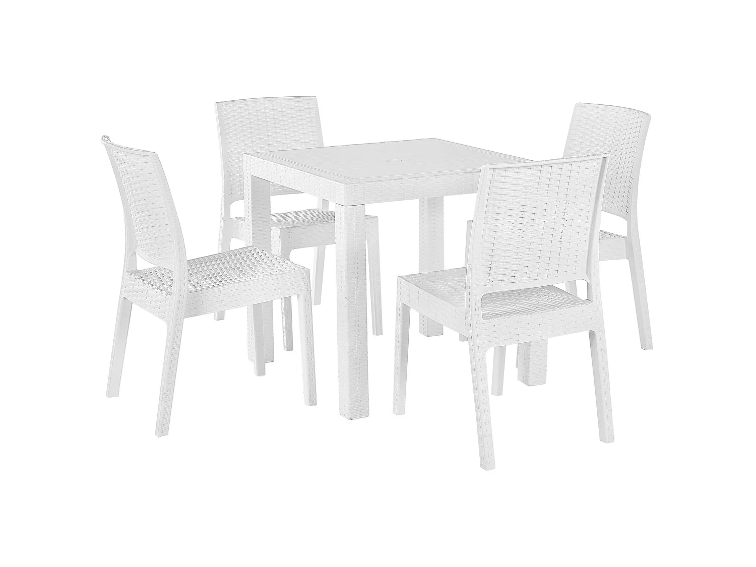 Gartenmöbel Set 4-Sitzer FOSSANO Weiss