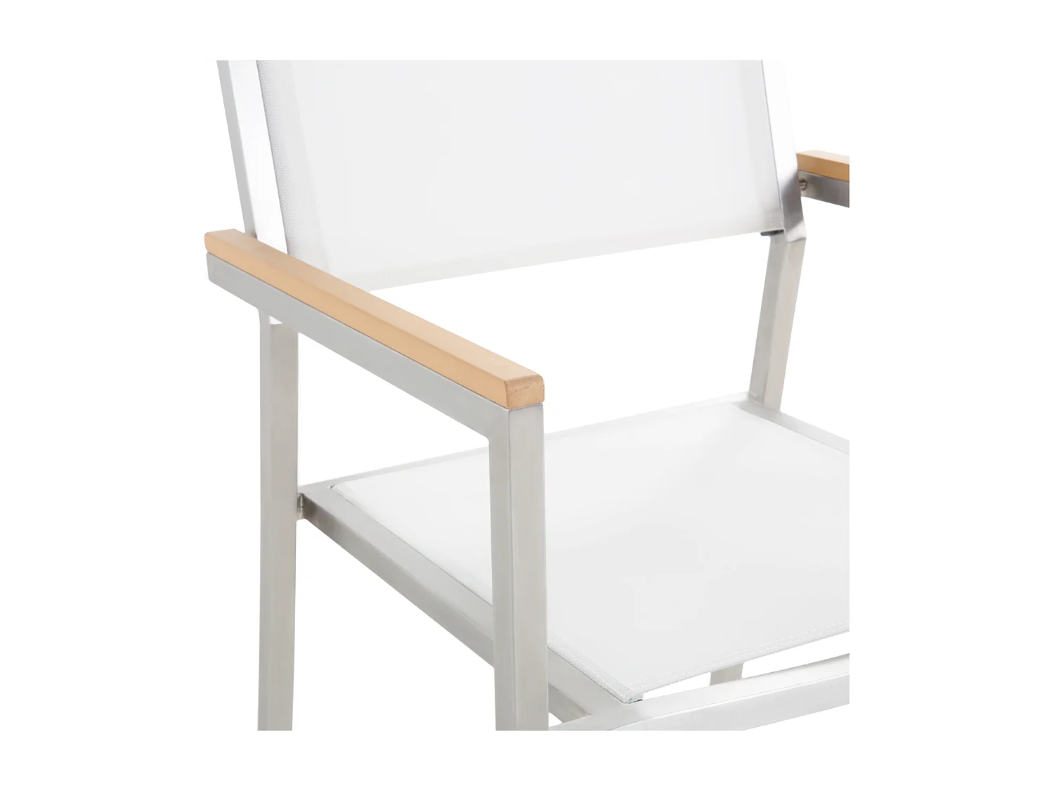 Trendy Gartenmöbel Set Tisch 180 cm in Grau 6 Stühle in Weiß Grosseto