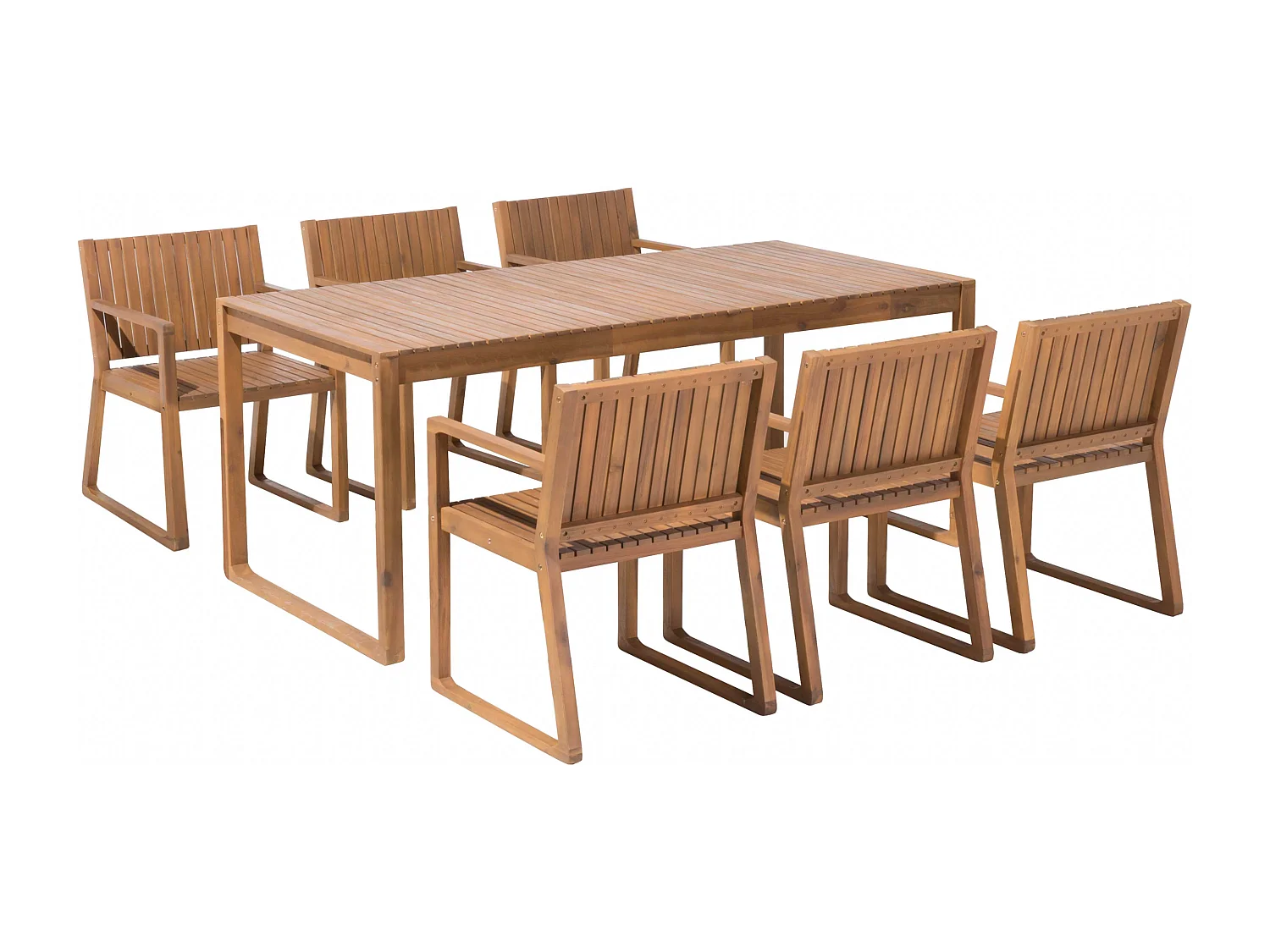 Set da pranzo da giardino 6 posti SASSARI Legno d'acacia Marrone