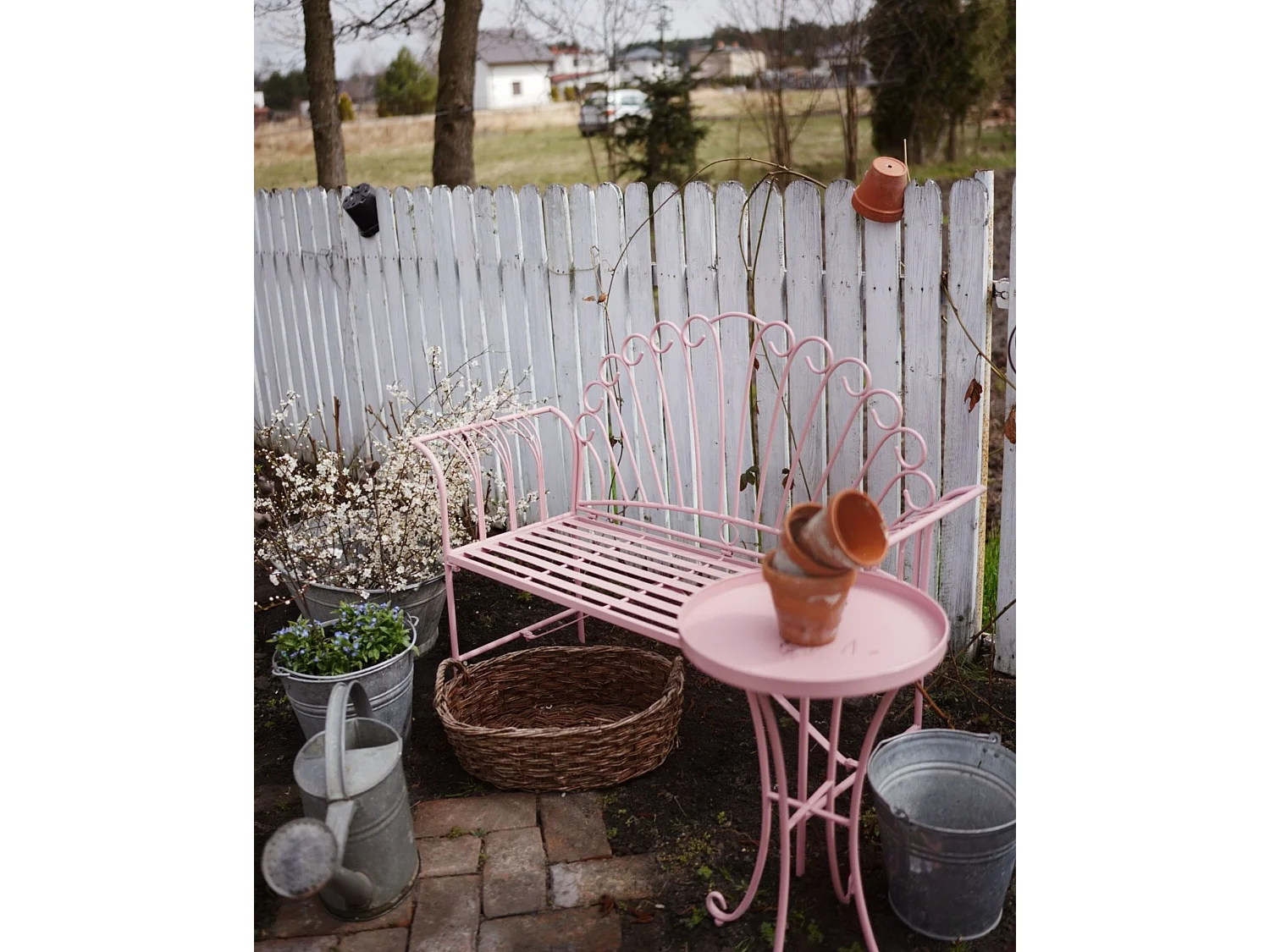 Set bistrot CAVINIA Metallo Rosa