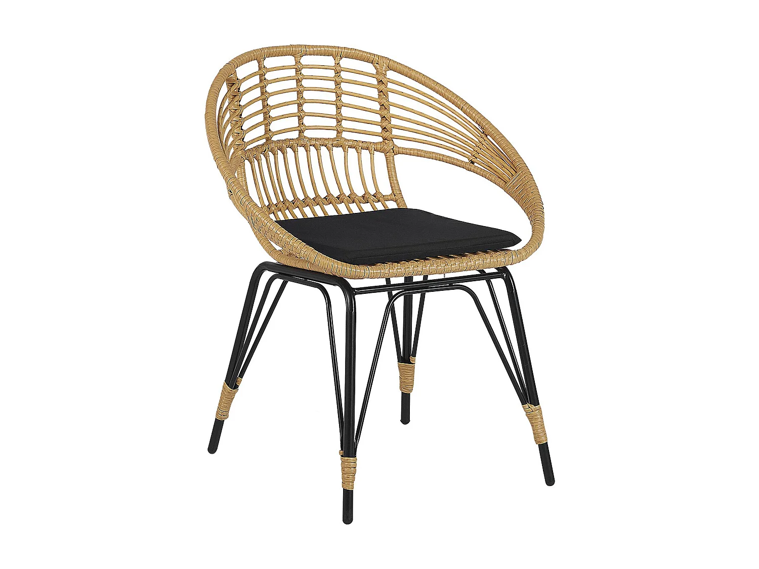 Ensemble pour bistro avec coussins PELLARO Noir